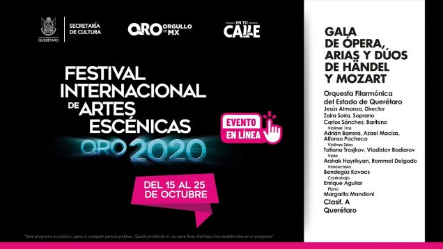 <span>FULL </span>Gala de Ópera Arias y Dúos de Haendel & Mozart Santiago de Querétaro 2020